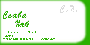 csaba nak business card